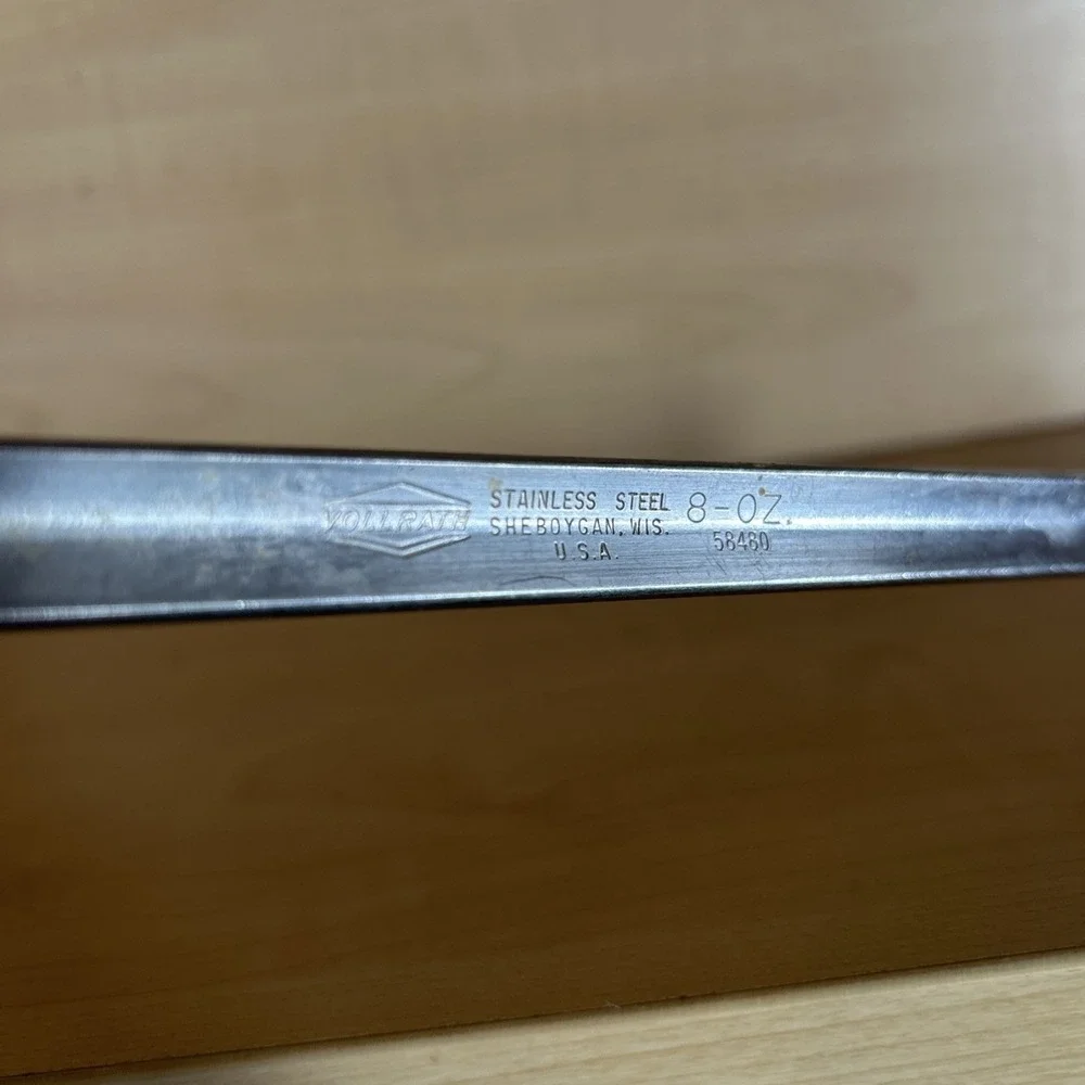 Vtg Vollrath Stainless Steel Ladle Sheboygan Wisconsin, 3 1/2 Oz, 14